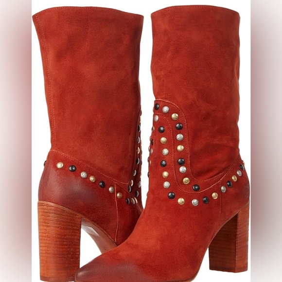 Free People Studded Crimson Boots - Picture 3 of 7